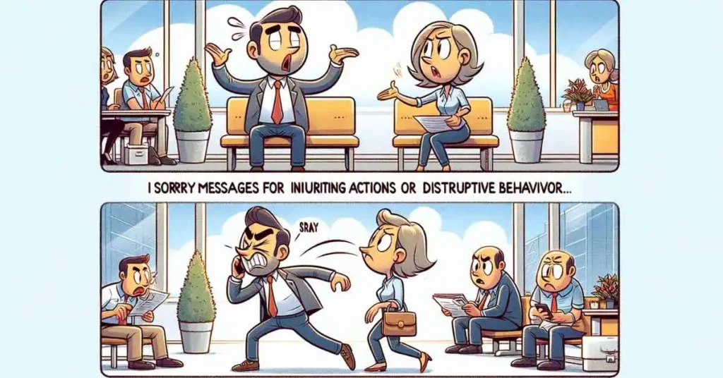 Sorry Messages for Irritating: Inconsiderate Actions or Disruptive Behavior
